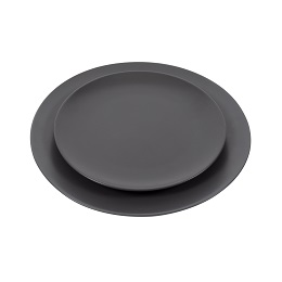 Nova Coupe Dinner Plate Matte Black 